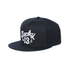 Lucky 13 Shocker snapback cap black with white logo -