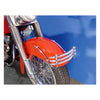 Front fender rail 'Cheese Grater'. Chrome - 55-57 FL (NU); Custom applications