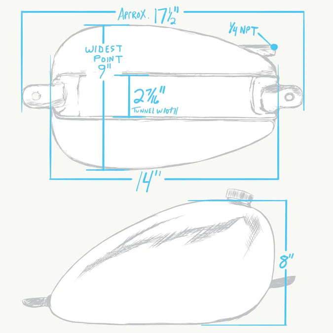 LOWBROW CUSTOMS KING P-NUT FRISCO GAS TANK – roadsiderepairshop