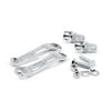 Heel rest mount brackets for foward controls. Chrome - Bikes with forward controls and traditional H-D male mount footpegs