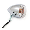 Late-style turn signal assembly. Rear. Chrome -