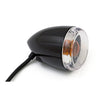 Late-style turn signal assembly. Front. Gloss black -