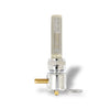 Monster-Show petcock, round body. Left outlet - 75-06 B.T., XL (excl. inj. models); Customs with 75-up style external threaded tanks