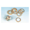 James, seal washer transm. drain plug / oil screen plug - 41-86 B.T.; 52-76 K, XL (NU): Transmission drain plug.   66-69 B.T.(NU): Crankcase oil screen plug.