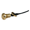 Smooth push button switch. Polished brass - UNIVERSAL