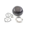 Breather style air cleaner assembly, round. Chrome - 90-17(NU)B.T.; 88-22 XL. With CV or Delphi inj. (excl. e-throttle models)