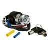 Dyna style ignition switch, round key, 2-wire. Chrome - 91-93 Dyna (excl. FXDWG) (NU)