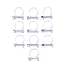 Aba hose clamps, 17mm for 3/8" hose. Zinc plated -