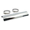 Universal smooth heat shield 10" long chrome - 2-1/4" exhaust pipes