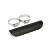 Universal smooth heat shield 7" long black - 2-1/4" exhaust pipes