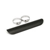 Universal smooth heat shield 10" long black - 2-1/4" exhaust pipes