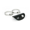 Universal Bullet Hole heat shield 4" long black - 2-1/4" exhaust pipes