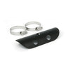 Universal Bullet Hole heat shield 7"  long black - 2-1/4" exhaust pipes