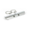 Universal Bullet Hole heat shield 10"  long chrome - 2-1/4" exhaust pipes