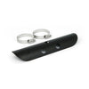 Universal Bullet Hole heat shield 10"  long black - 2-1/4" exhaust pipes