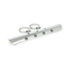 Universal Bullet Hole heat shield 14"  long chrome - 2-1/4" exhaust pipes