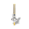 Petcock, late OEM style, down outlet - 75-06 B.T., XL(NU) (excl. inj. models); customs with 75-up style threaded tanks