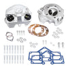 S&S, Shovel cylinder head kit. STD bore. Natural - 66-E78 B.T. with O-ring style heads (NU)