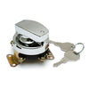 FL style ignition switch. 6-pole, flat key, chrome - 73-95 FL, FX, FXWG models with dual fuel tank mounted ignition switch (NU)