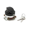 FL style ignition switch, 'electronic'. Flat key. Black - 73-95 FL, FX, FXWG models with dual fuel tank mounted ignition switch (NU)