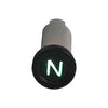 3/8 indicator light. Green, with 'N' neutral symbol - 91-03 Various H-D models (NU)