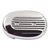 XL Sportster air cleaner cover. Chrome, grooved - 04-20 XL with stock oval air cleaner (NU)