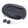 XL Sportster air cleaner cover. Black, grooved - 04-20 XL with stock oval air cleaner (NU)