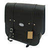 Ledrie, single leather saddlebag. 30 liter. Black - Universal