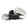 K&N, air cleaner assembly. Chrome bonnet 5.25" (133mm) - Keihin Butterfly (excl. CV); Bendix / Zenith carbs