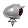 Bullet marker light. Chrome. Red lens. SF. Stud mount. Visor -