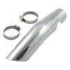 FL 2-1 exhaust rear header heatshield chrome - Fits stock 2 in 1 exhaust systems on 70-E78 FL; 71-75 FX and all 70-84 FL models with stock crossover systems.