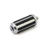Rail shift peg. Chrome w/rubber inlays - Most H-D
