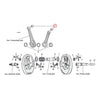 JIMS, machined wrist pin bushing. Std - 52-56 K, KH; 57-22 XL; 08-12 XR1200; 87-10 Buell; 29-73 45" Flatheads