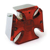 Maltese Cross taillight. Chrome - Universal
