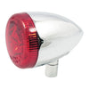 3-1 LED bullet taillight / turn signal combo. Chrome. Red - Universal