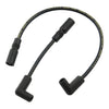 Accel, 8mm Ferro Spiral core spark plug wire set. Black - 99-17 Dyna; 99-02 Buell XB with late model coil design (NU)