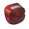 Laydown LED taillight lens assembly. Red lens - 99-23 various Softail, Dyna, Touring. (With center mounted taillight)