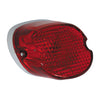Laydown taillight. Red lens - 99-E03 FLT, Dyna, XL; 00-E03 Softail (excl. FXSTD Deuce, FXCW/C Rockers) (NU)