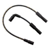 Accel, 8mm Ferro Spiral core spark plug wire set. Black - 07-22 XL (excl. 08-12 XR1200) (NU)