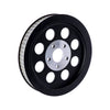 Reproduction OEM style wheel pulley 65T, 1-1/2" belt. Black - 84-99 Evo B.T., 1999 Twin Cam(NU)