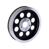 Reproduction OEM style wheel pulley 65T, 1-1/2" belt. Black - 84-99 Evo B.T., 1999 Twin Cam(NU)