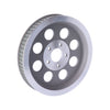 Reproduction OEM style wheel pulley 65T, 1-1/2" belt. Silver - 84-99 Evo B.T., 1999 Twin Cam(NU)