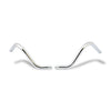 2-Piece Buckhorn style handlebar 1" chrome - Pre-81 H-D with 60-79 FL style risers designed for 2-piece handlebars