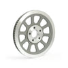 Reproduction OEM style wheel pulley 66T, 20mm belt. Silver - 07-11 FLSTF, FLSTFB, FLSTSB, FXST, FXSTB/C(NU)