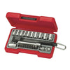 Teng Tools, Mini Rosso 1/4" socket wrench set -