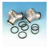 James, manifold intake seals. Blue Viton +.180" - 84-17 B.T. (excl. M8); 86-22 XL; 08-12 XR1200. With stroker cylinders (NU)