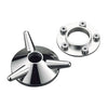 Kustom Tech, spinner wheel hub cover. Aluminum - 00-23 H-D with aftermarket laced & billet wheels (excl. models with open center brake rotors)