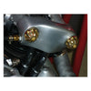 K-Tech, Knuckle rocker nuts. Finned, polished brass - 36-47 Knucklehead (NU)