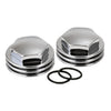 K-Tech, Knuckle rocker nuts. Finned, chrome finish - 36-47 Knucklehead (NU)