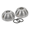 K-Tech, Knuckle rocker nuts. Groove, satin chrome finish - 36-47 Knucklehead (NU)